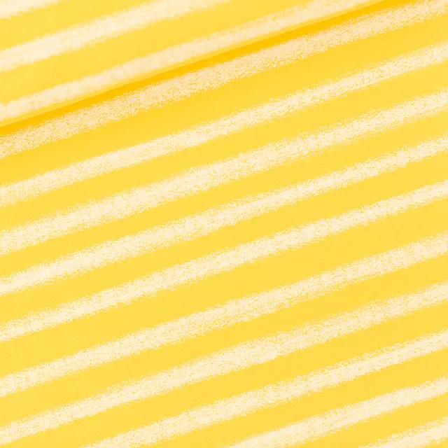 French terry 'Chalk Stripes Habanero Yellow' van 'See You At Six'